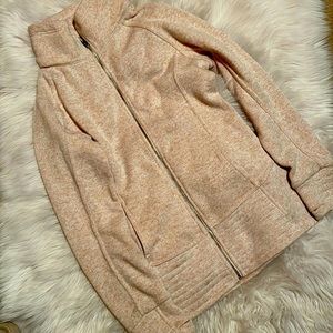 Thread and Supply Pink Full Zip Sweater